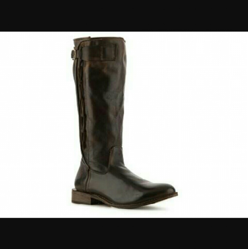 🇺🇦 Free People Brown Leather Campus Knee Boots Viral Y2K Minimalist Mother Day
